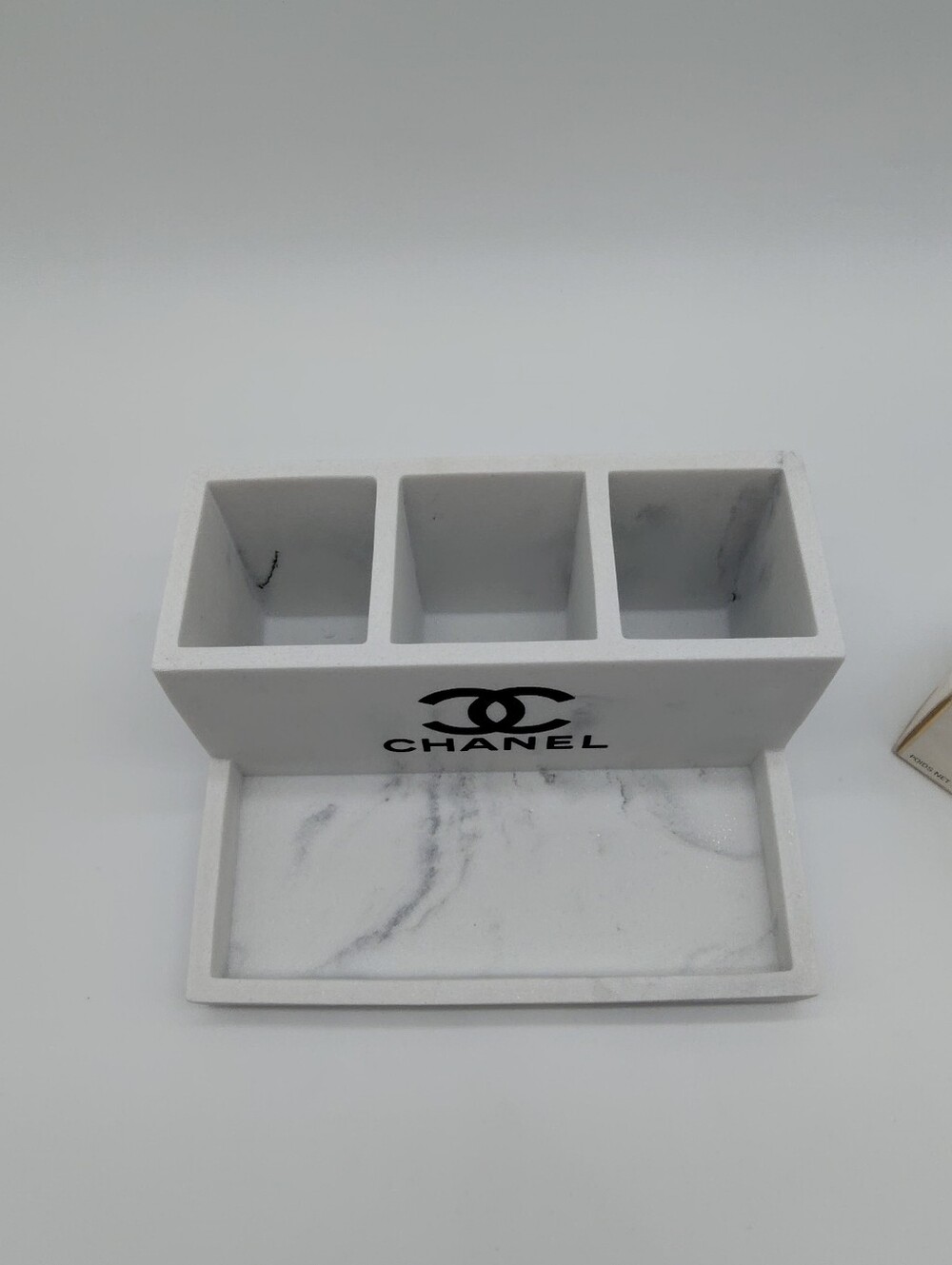 CHANEL N°5 Le Savon Sealed Bath Soap NWT + Marble Vanity Organizer Set - Picture 6 of 11